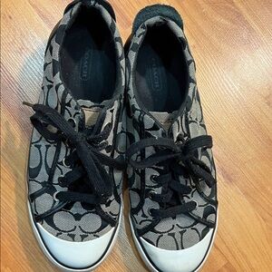 Coach Monogram Black and Gray Sneakers